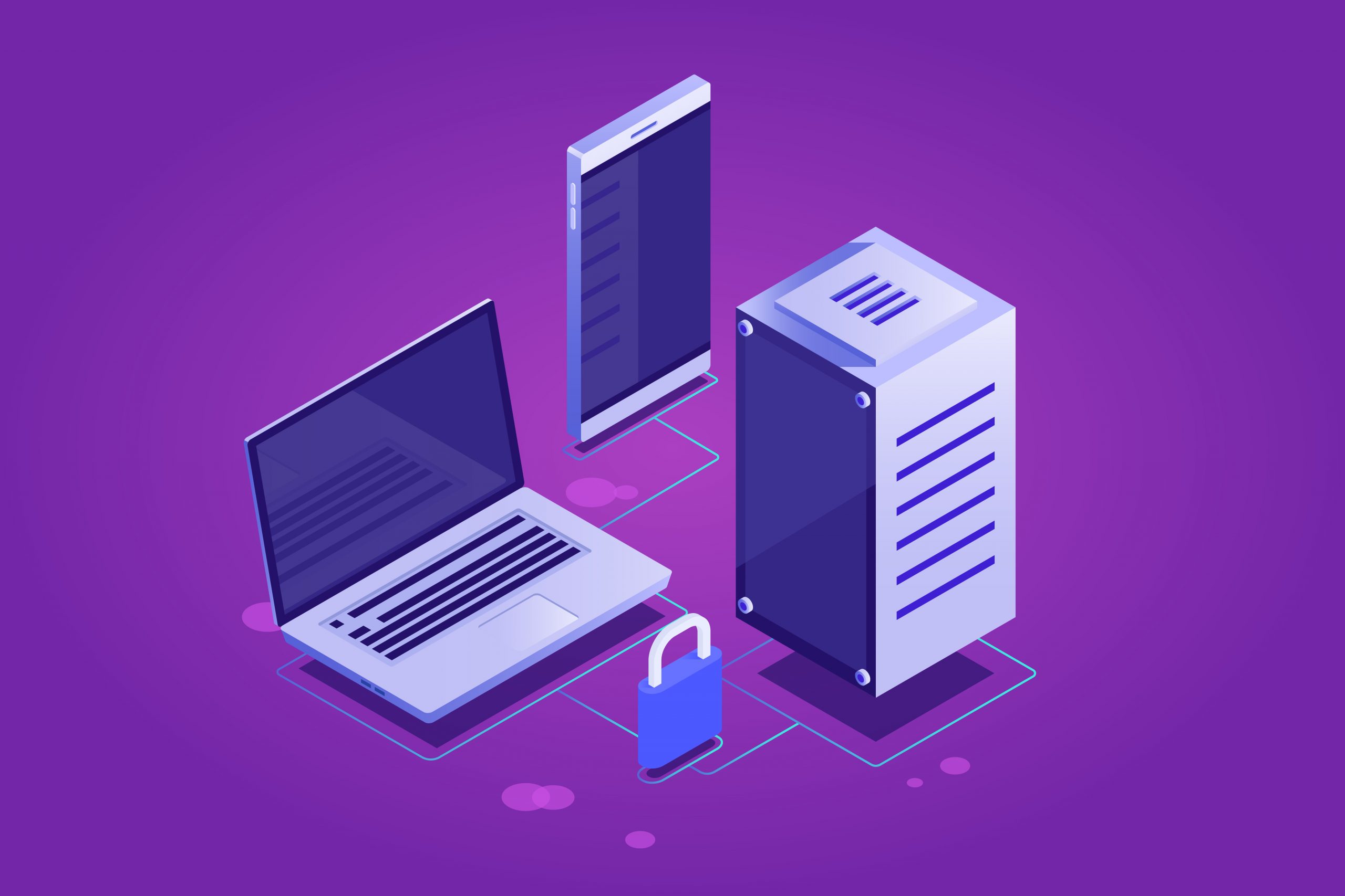 digital mockup of how secure website hosting works