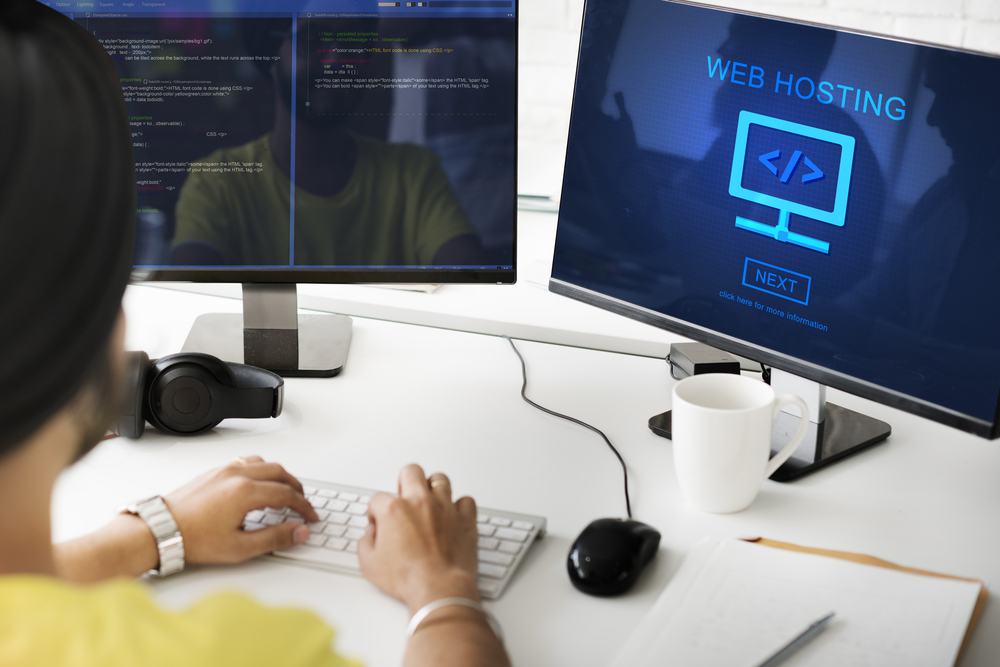 updating web hosting on a dual monitor setup