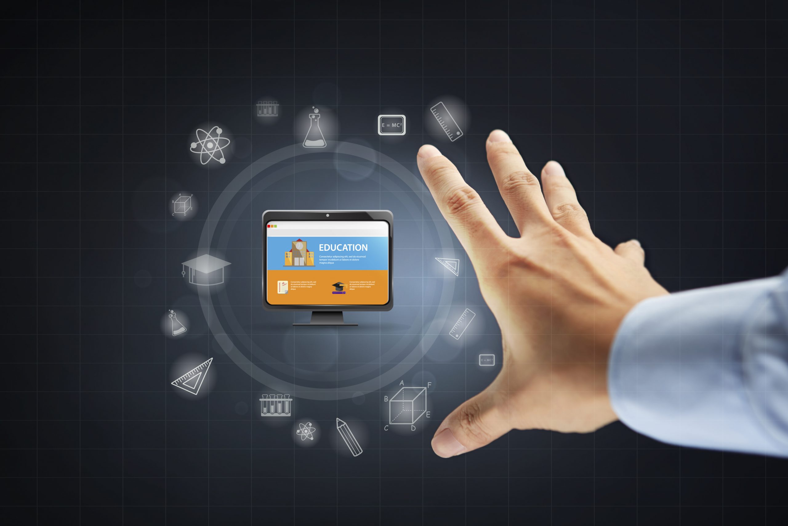 an ethereal hand touching all of the potential plugins for a wordpress site