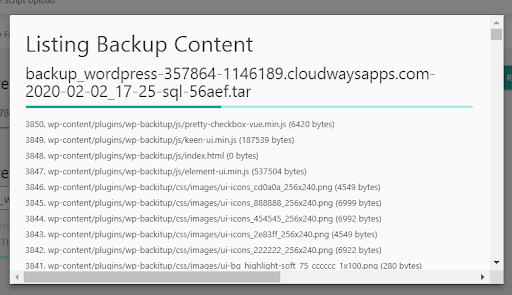 restore WordPress