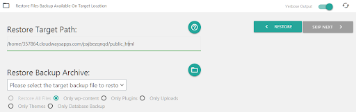 restore WordPress