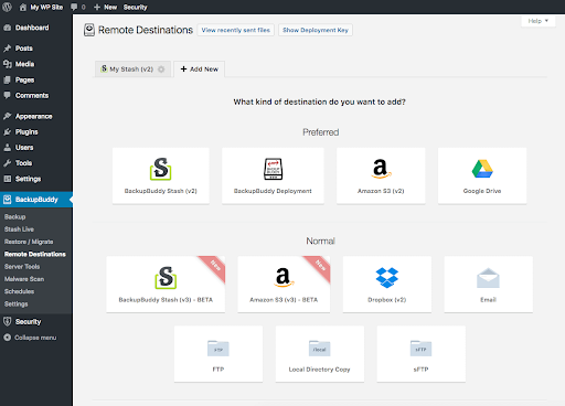 WordPress backup and restore
