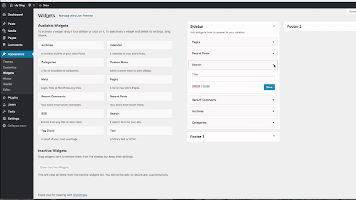 business website on wordpress