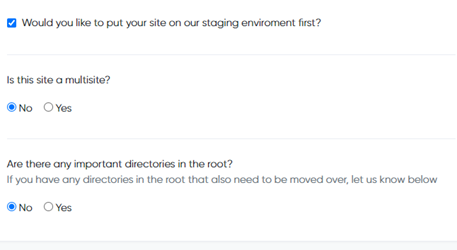 wordpress staging environment