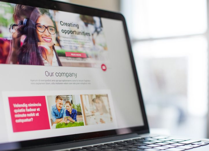 free wordpress site on a laptop