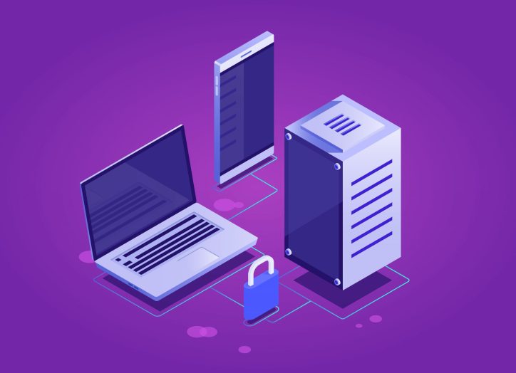 digital mockup of how secure website hosting works