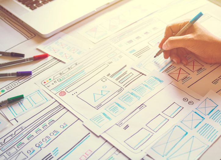 website designer working
