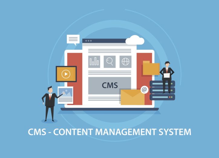 illustration of a content management system