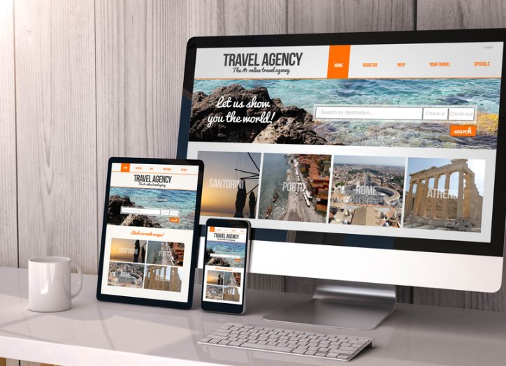 sample of a website with an elegant theme on multiple devices